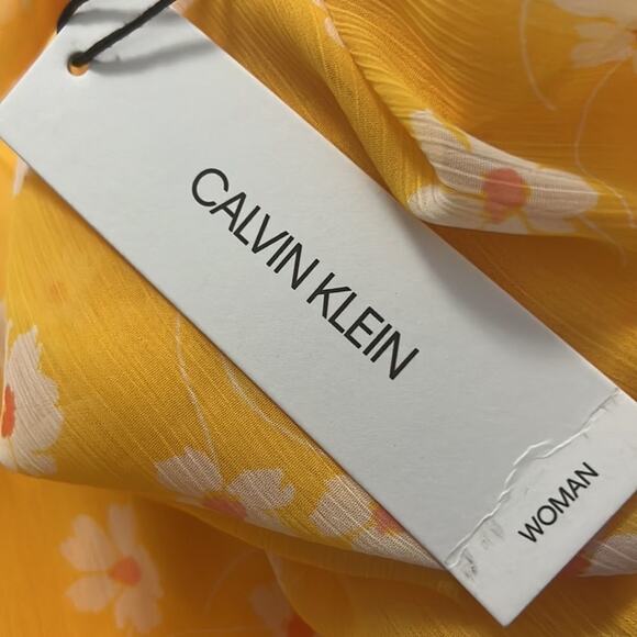 CALVIN KLEIN CHIFFON BLOOM SLEEVE MAXI DRESS‎ SIZE 18W/18F/18 - Picture 6 of 6